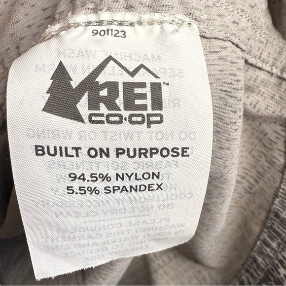 REI COOP Men’s Short Sleeved Button Down Hiking Shirt Gray and Black Size XL GUC - Picture 7 of 9